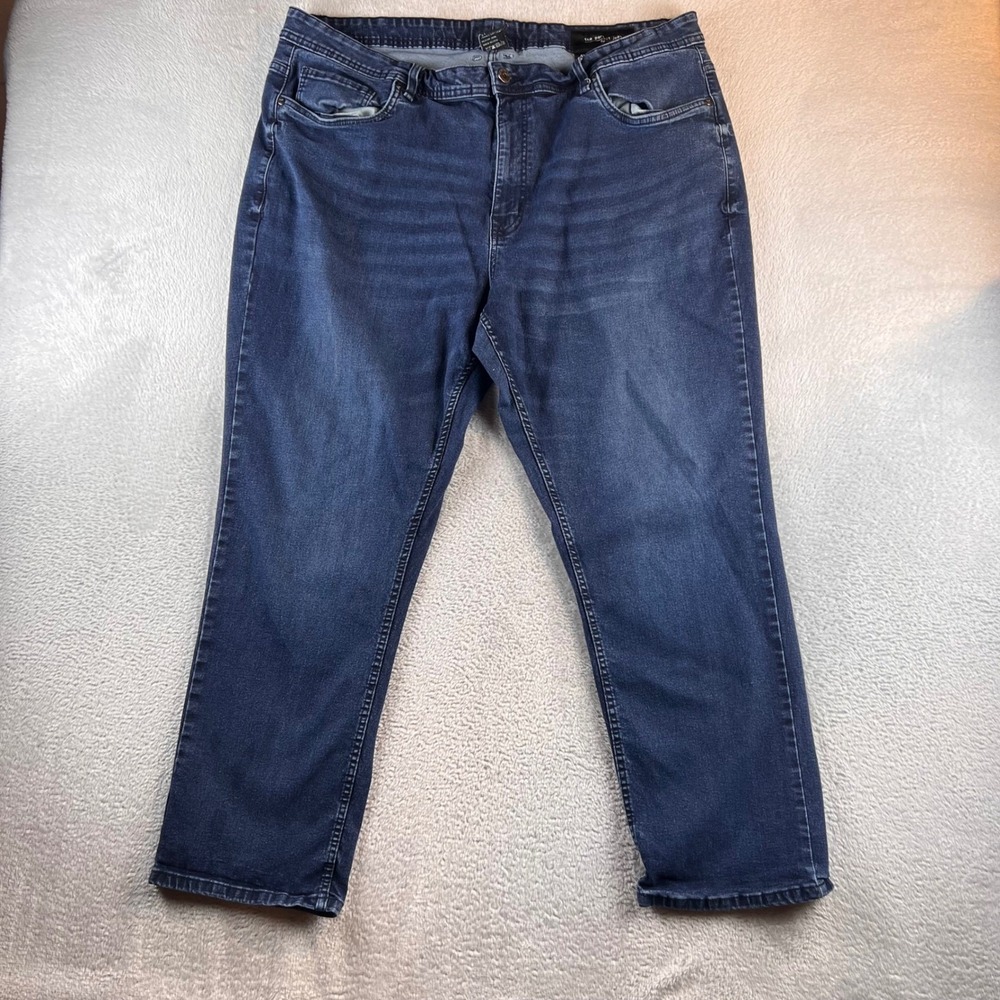 The Perfect Jean NYC Athletic Fit Dark Wash Blue Stretch Denim Jeans 42x30